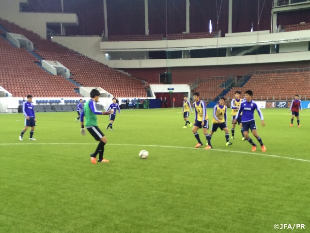 U-18 Japan National Team train before 3rd match in the 28th Valentin Granatkin International Football Tournament