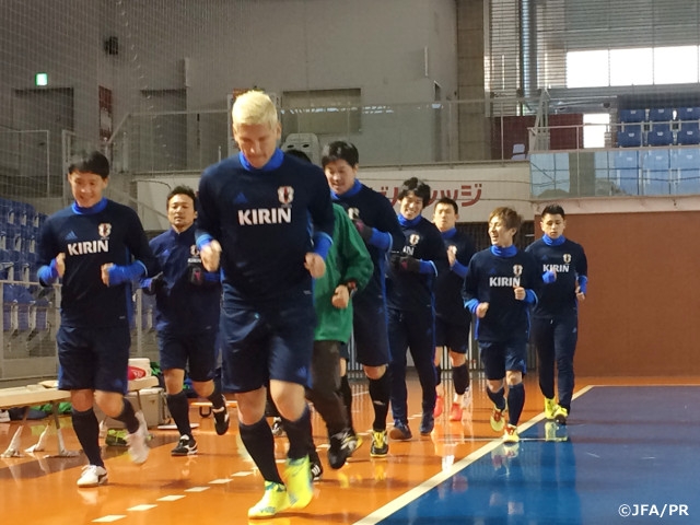 Japan Futsal National Team focus on physical exercise on 3rd day of training camp