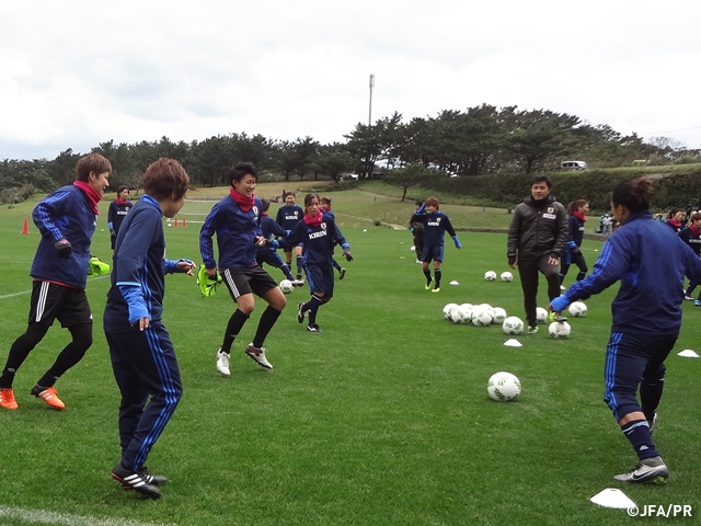 Nadeshiko Japan (Japan Women's National Team short-listed squad) finishes the first training camp in Ishigaki