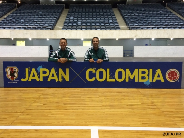 Referees visit sites prior to friendlies between Japan Futsal National Team and Colombia