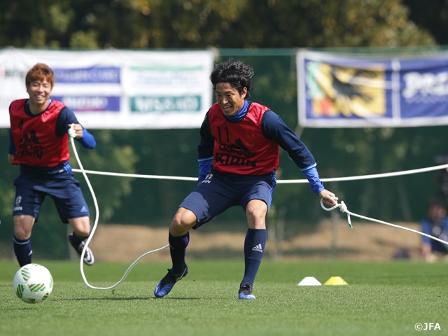 Japan National Team short-listed squad go through two-a-day tactical training