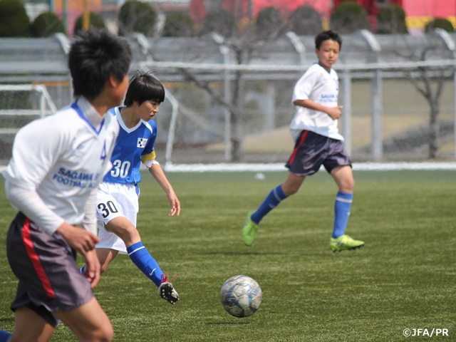 Jfaエリートプログラム女子u 14 男子中学生との練習試合でキャンプを締めくくる Jfa 公益財団法人日本サッカー協会