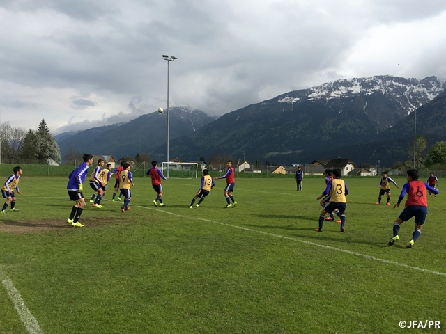 U-15 Japan National Team improve teamwork with practical workout for the 13th Delle Nazioni Tournament