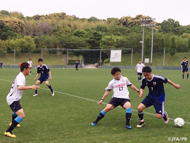 U-19 Japan National Team short-listed squad training match against Jubilo Iwata