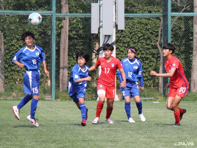 U-14日本女子選抜、韓国に2-0で勝利し準決勝進出を決める