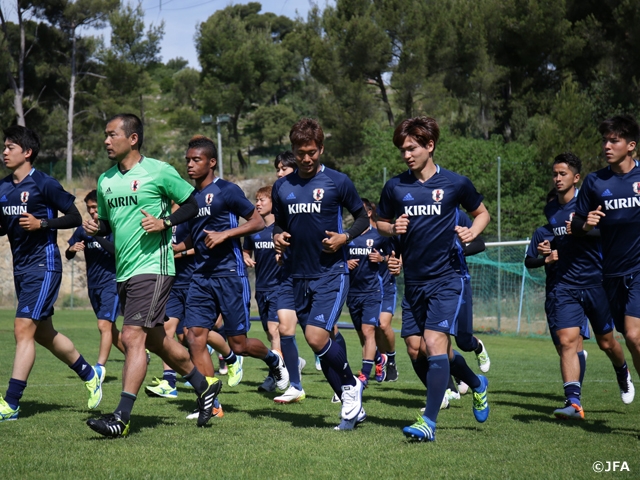 U-23 Japan National Team work out for next Portugal clash