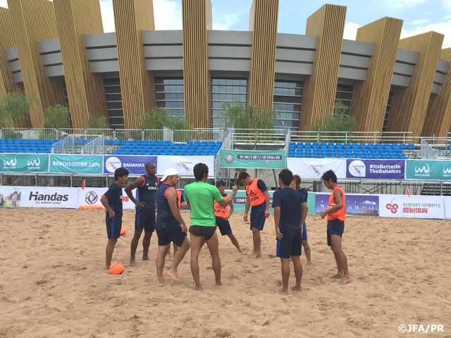 Japan Beach Soccer National Team begin preparation for international tournament in China