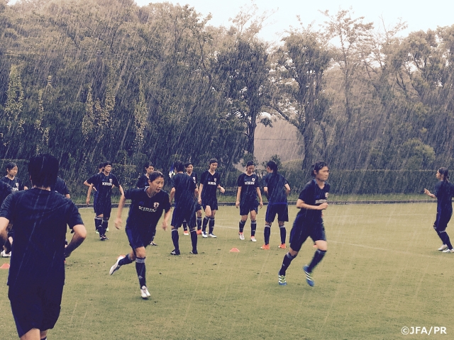 U-23 Japan Women’s National Team short-listed squad had training in the rain