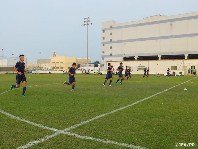 U-19 Japan squad practice in preparation for the semifinal against Vietnam in AFC Championship