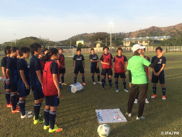 U-20 Japan Women's National Team stay focused in preparation for quarterfinal in FIFA U-20 Women's World Cup Papua New Guinea 2016