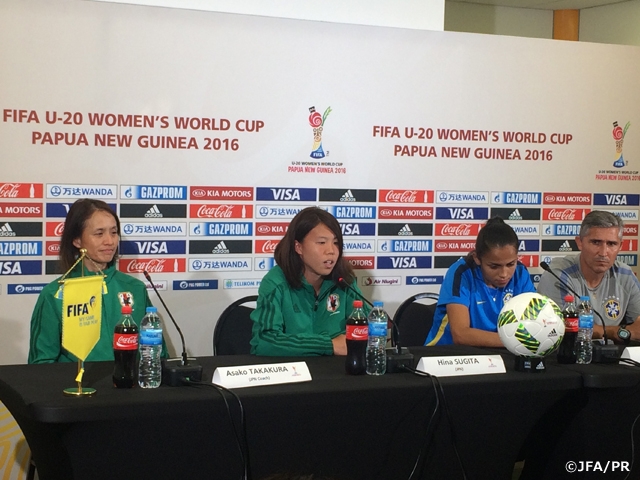 U-20 Japan Women's National Team met with press prior to quarterfinal in FIFA U-20 Women's World Cup Papua New Guinea 2016 against Brazil