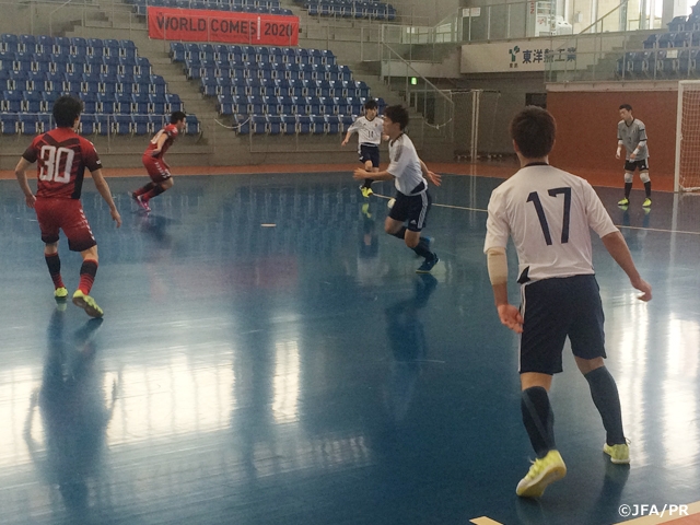 The U-19 Japan Futsal National Team short-listed squad wrap-up their camp with a training match
