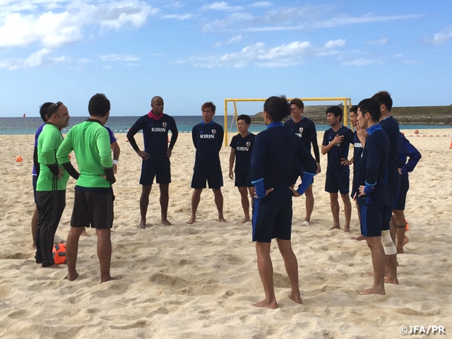Japan Beach Soccer squad hold final day of camp in Okinawa