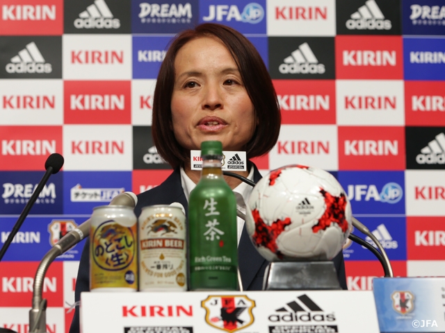 Nadeshiko Japan: First international match in Japan under coach Takakura — Press Conference of Kirin Challenge Cup 2017 National Members Introduction