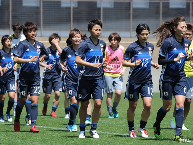 なでしこジャパン 熊本で午前 午後の二部練習 Jfa 公益財団法人日本サッカー協会