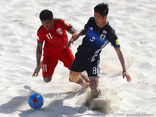Japan Beach Soccer National Team suffer bitter defeat 3-4 after levelling twice against previous runners-up in second group-stage match ～ FIFA Beach Soccer World Cup Bahamas 2017 ～