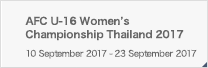 AFC U-16 Women’s Championship Thailand 2017