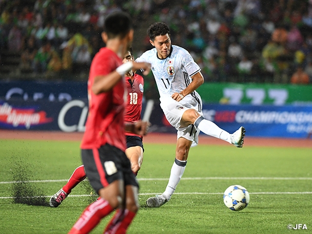 U 日本代表 2 0でカンボジア代表に勝利 Afc U 23選手権中国18予選 Jfa 公益財団法人日本サッカー協会