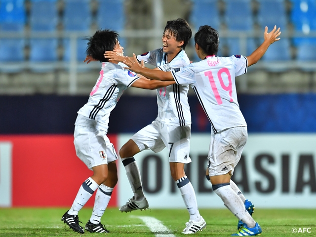 U-16 Japan Women’s National Team meet Korea in semi-finals after topping Group B with 2-1 over Korea DPR in third group-stage match ～ AFC U-16 Women’s Championship Thailand 2017 ～