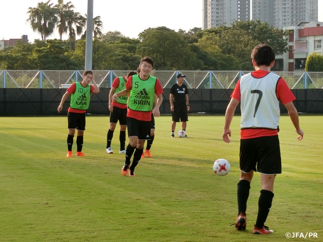 U-17 Japan National Team to build positive momentum prior to knockout stage by challenging New Caledonia in FIFA U-17 World Cup in India 2017