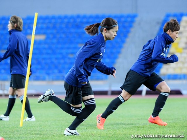 なでしこジャパン　ヨルダン女子代表との一戦へ、AFC女子アジアカップの会場でトレーニング