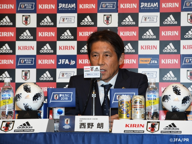Samurai Blue西野監督 日本らしいサッカーをしたい 18 Fifaワールドカップへ23選手決定 Jfa 公益財団法人日本サッカー協会