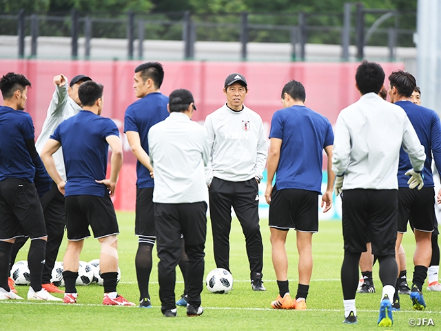 SAMURAI BLUE (Japan National Team) returns to training ahead of the Senegal match after epic victory