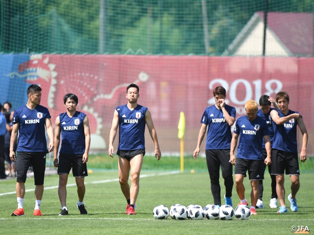 SAMURAI BLUE (Japan National Team) resumed its training in Kazan ahead of their Poland match