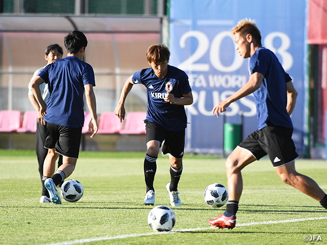 SAMURAI BLUE (Japan National Team) tunes up ahead of their match against Belgium