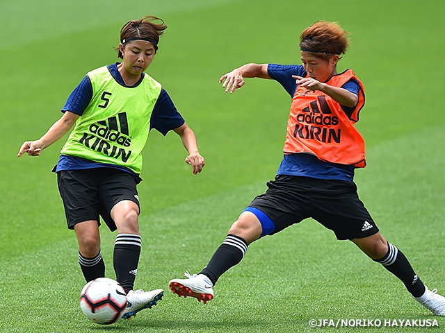 Nadeshiko Japan (Japan Women's National Team) holds official training session at the match venue ahead of their match against Australia - 2018 Tournament of Nations