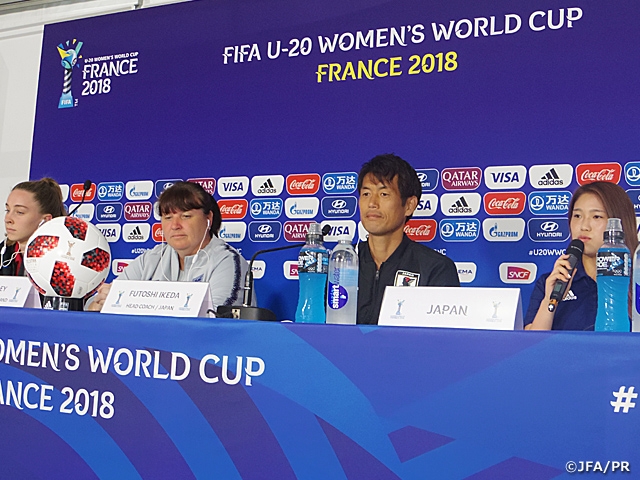 U-20 Japan Women's National Team seeks to display “Hard work from everyone” at the Semi-final of the FIFA U-20 Women's World Cup France 2018