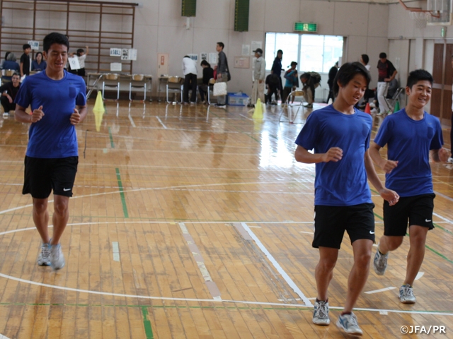 JFAアカデミー福島男子U-18　御殿場市体力測定会にボランティア参加