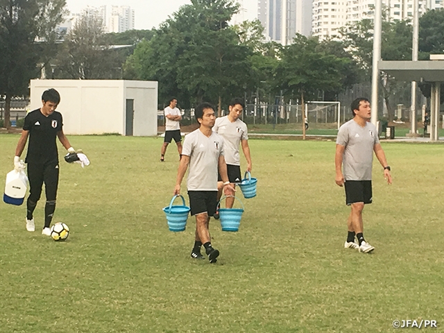 Suasana latihan Timnas U-19 Jepang 