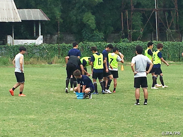 Suasana latihan Timnas U-19 Jepang 