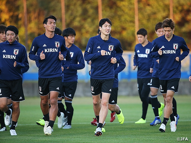 Samurai Blue 全選手が揃って非公開練習を実施 キリンチャレンジカップ18 11 16 大分 11 豊田 Jfa 公益財団法人 日本サッカー協会