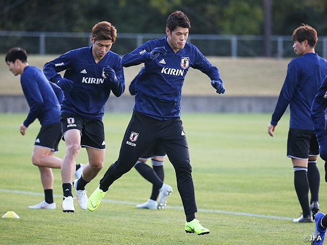 Samurai Blue 全選手が揃って非公開練習を実施 キリンチャレンジカップ18 11 16 大分 11 豊田 Jfa 公益財団法人 日本サッカー協会