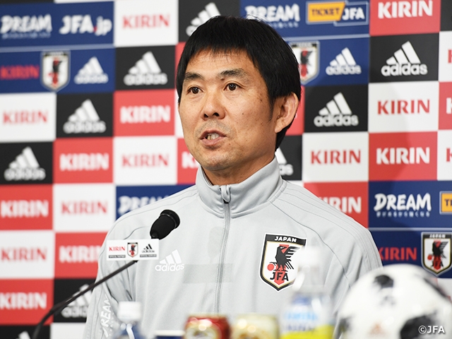 Coach Moriyasu of SAMURAI BLUE seeking to show improvements of the team at KIRIN CHALLENGE CUP 2018