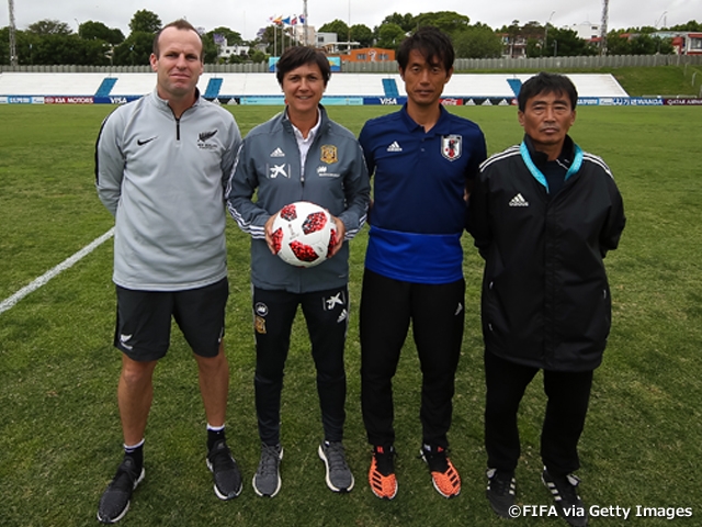 Coach Ikeda of U-17 Japan Women's National Team appears in Official Press-conference ahead of Quarterfinals of FIFA U-17 Women's World Cup Uruguay 2018