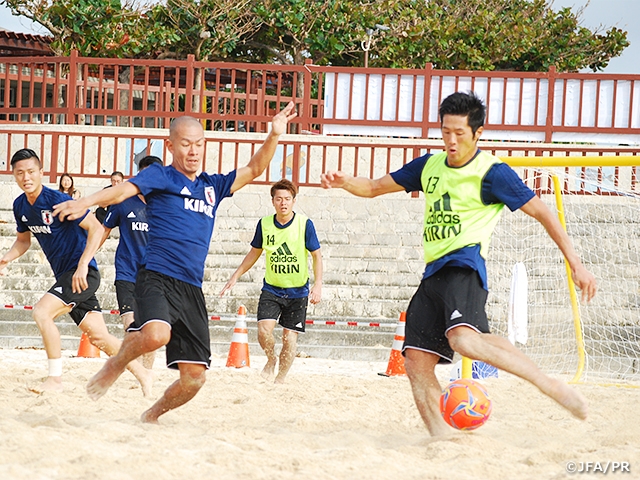 ビーチサッカー日本代表候補　沖縄でAFC選手権前最後の選考合宿をスタート