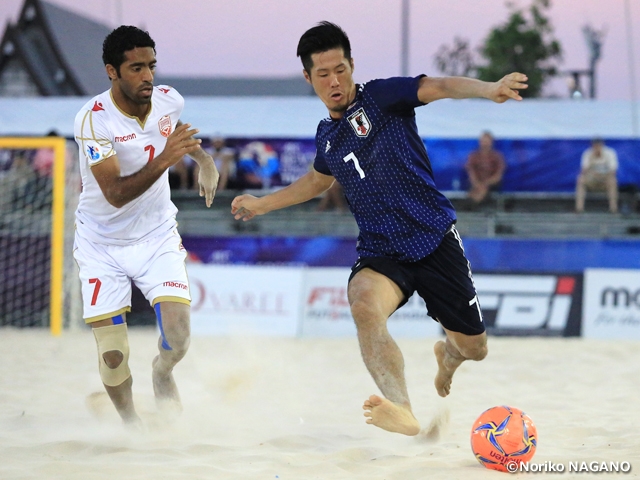Japan Beach Soccer National Team advances through group stage in 1st place with convincing win over Bahrain at AFC Beach Soccer Championship Thailand 2019