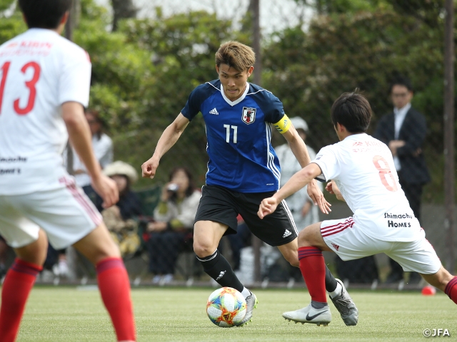 U-20 Japan National Team plays training match against Ryutsu Keizai University - FIFA U-20 World Cup Poland 2019