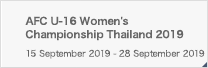 AFC U-16 Women's Championship Thailand 2019