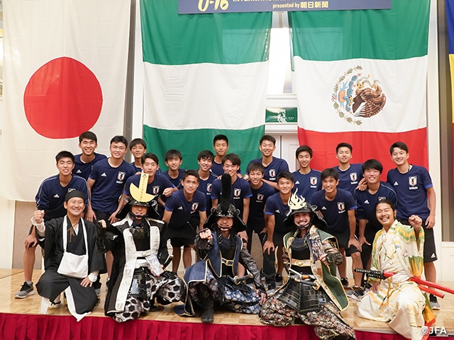 Teams engage in cultural exchange at the Welcome Reception of the U-16 INTERNATIONAL DREAM CUP 2019 JAPAN presented by Asahi Shimbun