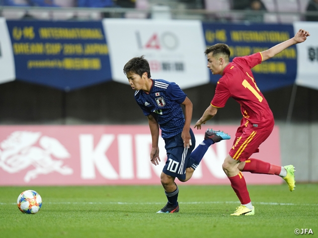 U-16 Japan National Team wins first match against Romania in penalty shootouts at the U-16 INTERNATIONAL DREAM CUP 2019 JAPAN presented by Asahi Shimbun