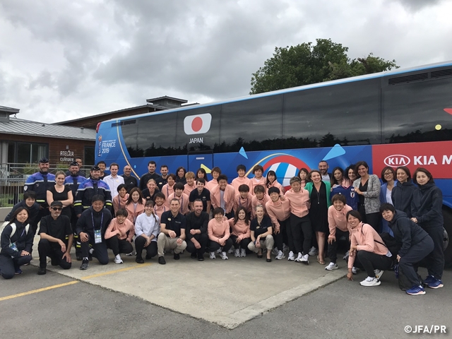 Nadeshiko Japan arrives in Nice ahead of their third group stage match against England at the FIFA Women's World Cup France 2019