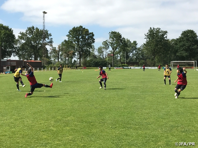U-16 Japan Women's National Team holds training sessions ahead of final match at the Netherlands