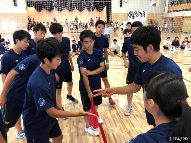 JFAアカデミー福島男子 ふたば未来学園高校のスポーツ大会に参加