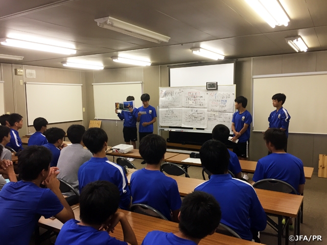 JFAアカデミー福島　Jrユース　海外遠征事前プレゼンテーションを実施