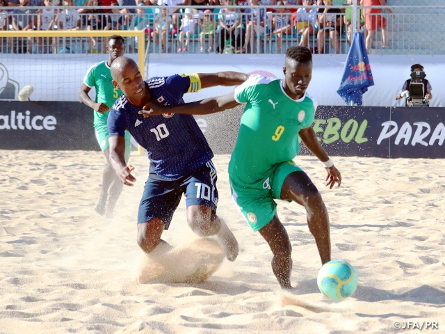 Japan Beach Soccer National Team finishes in 4th place after loss to Senegal at the BSWW Mundialito Nazare 2019
