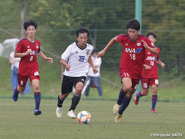 U-17日本代表候補　流通経済大学と練習試合を行う
